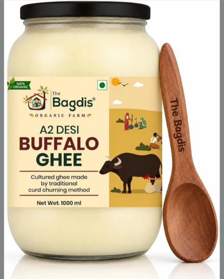Click to enlarge Sample @999 - The Bagdis Organic A2 Desi Buffalo Ghee 1L