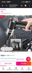 Click to enlarge Deal-@250 Wireless Portable Car Vacuum Cleaner with Blower Powered
