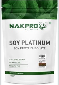 NAKPRO NUTRITION Soy Protein Isolate | 1kg Chocolate | 25.3g Protein | Plant Based Protein Powder | All Essential Amino Acids for Support and Recovery
