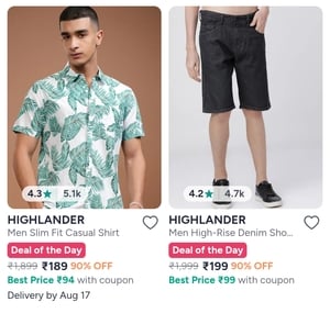 Upto 90% Discount on Highlander Clothing