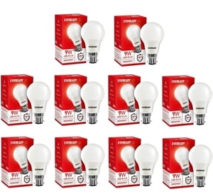 Eveready Basic 9W standard B22 Bulb Pack of 10