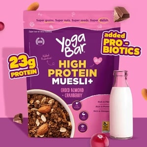 Yoga Bar 23g High Protein Muesli Choco Almond & Cranberry, Added Probiotics, Fibre Rich 1Kg
