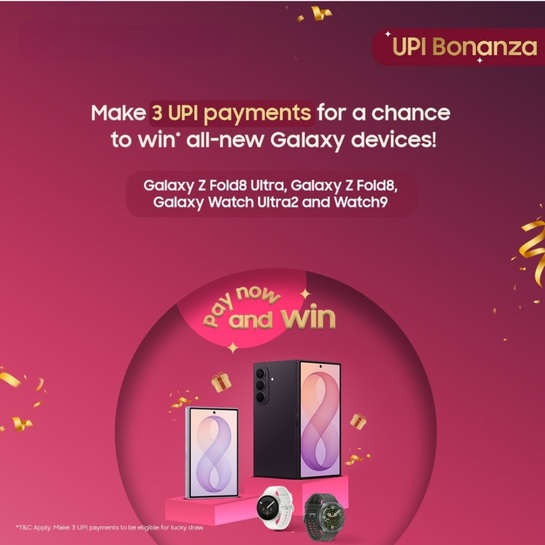Samsung Wallet: UPI Bonanza for a chance to win* all-new Galaxy devices