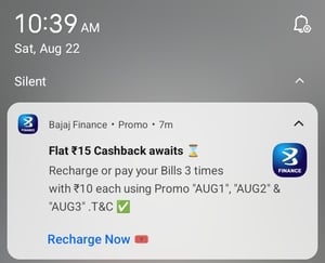 Bajaj recharge and bill payment offer