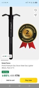 Balaji Flame Gas Lighter @ ₹76 | 2-Year Guarantee
