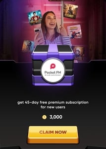 CRED Rewards: FREE 45-Day Pocket FM Premium Subscription for New Users
