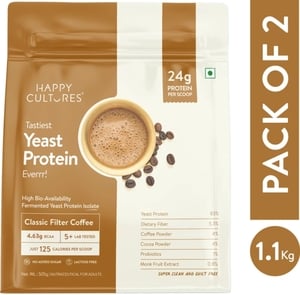 Happy Cultures 24Gram Classic Filter Coffee Yeast Protein (1.1 Kg,Classic Filter coffee)