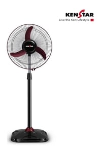 Click to enlarge Kenstar Wind Speed Ultra MRN | Adjustable Height 400 mm Pedestal Fan (Maroon)