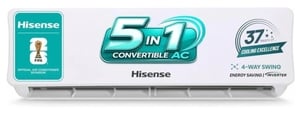 Hisense 1.5 Ton 5 Star Split Inverter AC ((AS-18TR4R5EI, AS-18TR4R5EO), White)