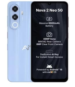 Ai+ Nova 2 Neo | 6 GB RAM & 128 GB Storage | 6000 mAh Battery | 48 MP Rear Camera | 6.74" Display | Blue on Instamart: