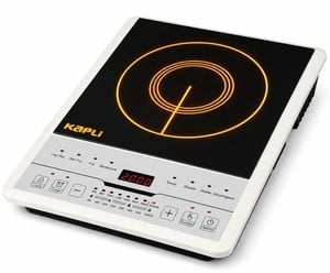 KAPLI 2000 W Induction Cooktop Touch Panel (Black, White, Digital LED Display)