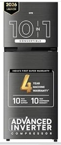 IFB 241L 2 Star 10-in-1 Convertible, Advanced Inverter Frost-Free Double Door Refrigerator