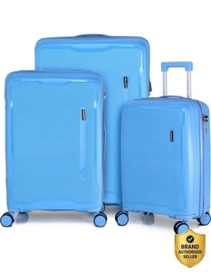 ACEPACK Hard Body Set of 3 Luggage 8 Wheels - Hector Blue