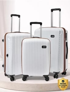 ALFA by VIP Hard Body Set of 3 Luggage 8 Wheels - Excel Secure Hard Side Luggage | Trolley Bag