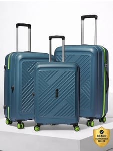 ALFA by VIP Hard Body Set of 3 Luggage 8 Wheels - Rhino Strong Hard Side Luggage Trolley Bag