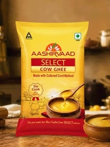 Aashirvaad Select Cow Ghee 910ml Made with Cultured Curd Method on Instamart: