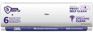 Haier 2026 Model 1.4 Ton 3 Star Split Twin Inverter AC (HSI48N-G3NB-I+HSO48-3NB-I, White)