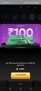 CRED: Get ₹120 Assured Cashback on CRED UPI Payments