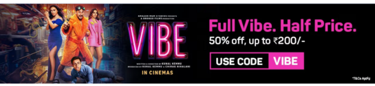 District & BookMyShow | Get 50% Off On Weekend Shows Of VIBE
