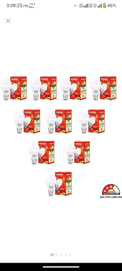 HENONIX 10 W Round B22 LED Bulb