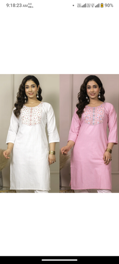Click to enlarge Women Embroidered Kurta pack of 2 @162