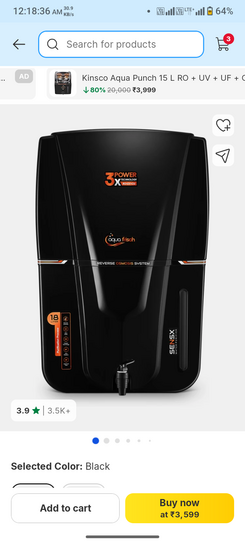 Click to enlarge Prime Audi 18 L RO + UV + UF + Copper + TDS Control Water Purifier