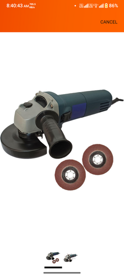 Inditrust Dumdaar 1pc DM 950W Electric angle grinder machine with Flap 2pc wheel set (Blue)