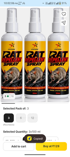 Rat Repellent Spray