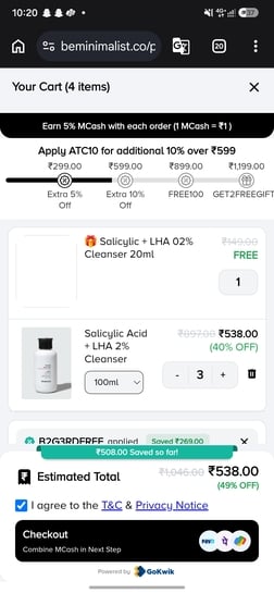 [Minimalist App] Brand Face Wash at Effective ₹179 Each (Buy 2 Get 1 Free Stack) — Retails at ₹299