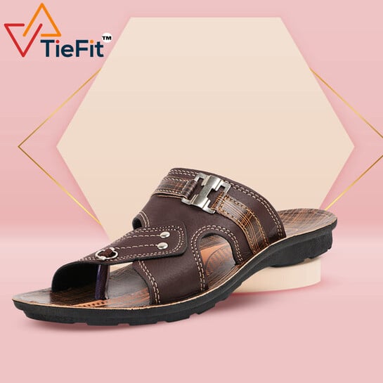 TieFit Men Fashion Trendy Casual Outdoor Sandal (Brown , 9)