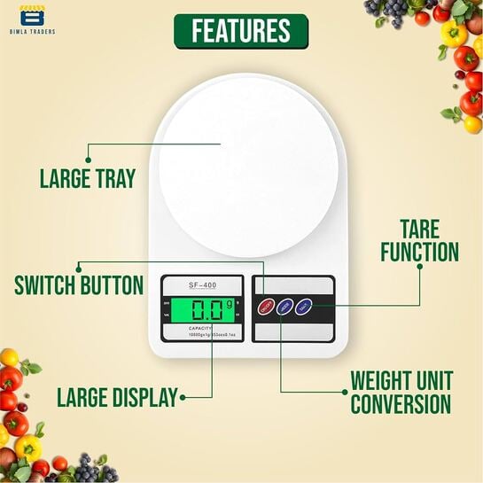 [Prime specific coupon] CRAE SF-400_WHT SF-400 digital weighing scale with warranty