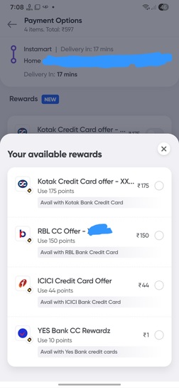 User specific discount 50% discount upto 175 rs on swiggy instamart
