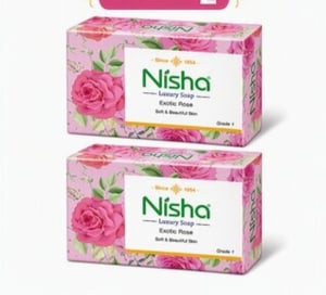 Rose soap (2*100g) @ Ra 18 including charges