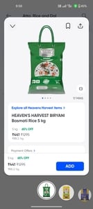 Heavens harvest basmati rice 5kg