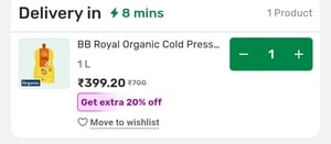 Click to enlarge bb organic cold pressed sesame cooking oil 1L