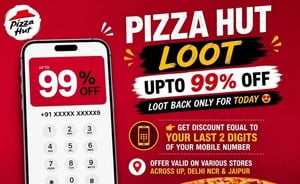 Pizzahut loot - upto 99% off (location specific)
