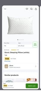Slovic Sleeping Pillow (white)