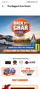 Back to Ghar Rakhi Sale – Flat ₹501 OFF on 1st Bus Booking