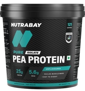 4 kg Nutrabay Pure 100% Pea Isolate - Plant-Based Protein - (675/ kg)