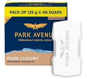 Park Avenue Premium Men’s Soaps for Bath – Pure Luxury | 125g (Pack of 4)