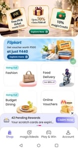 MAGICPIN - FLIPKART 500 GV AT 440- user specific