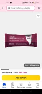 The whole truth High Double Cocoa Nutrition Bars