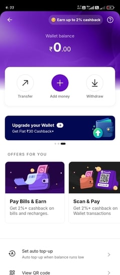 Phonepe wallet upgrade and get 30 rs (selected user)