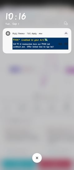 Bajaj pay. Send 1 get cb upto 500