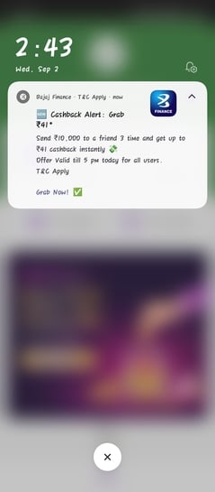 Bajaj pay upi= send 10k 3 times get upto 41