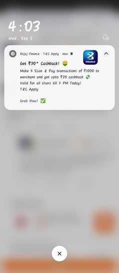 Bajaj upi: 5 scan and pay transaction and get 30rs