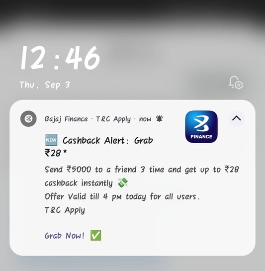Bajaj upi: send 5000 3 times upto 28 cb till 4 pm
