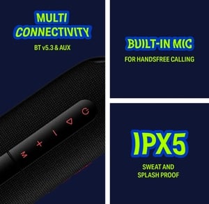boAt Stone Arc Pro Plus, Spatial Audio, 78mm Drivers, 12H Battery, RGBs & App Support 45 W Bluetooth Home Audio Speaker