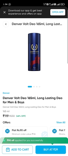 Click to enlarge Digihaat: 165ml denver deo @29.54rs+3 platform fee