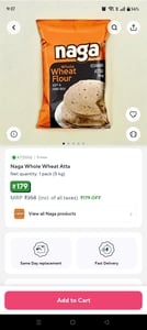 Zepto - Naga Whole Wheat Atta